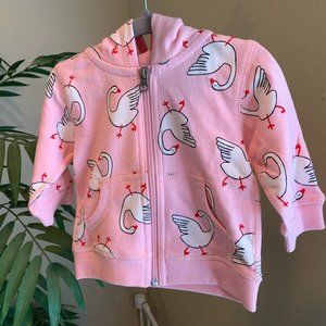 Hanna Andersson Pink Swan Hoodie
